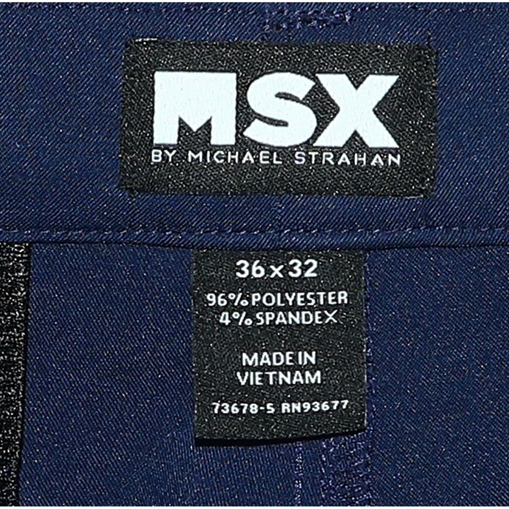 MSX By Michael Strahan Athleisure Performance Stretch Golf Pants, 36x32, Blue - Picture 2 of 4